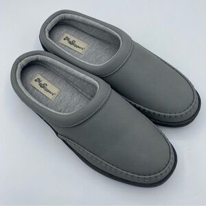 MY SLIPPERS from My Pillow Leather Gray Mule Slippers Size 9 all‎ season